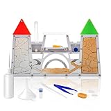 ELNMLHT Ant Farm Kit for Kids, Sand Ant Colony Terrarium Kit for Educational & Learning Science Toy for Boys, Girls & Adults (Red Green)