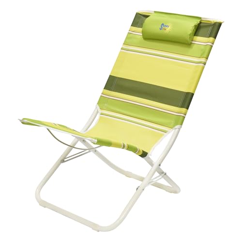 Spiaggina Mare Tolosa 53X49X73Cm Struttura In Acciaio Verde