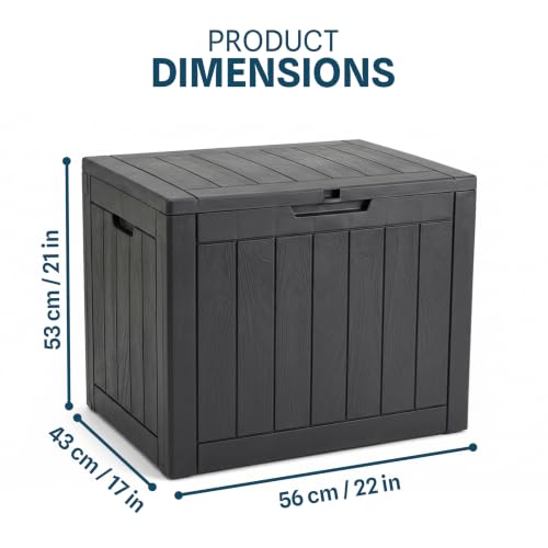 Utopia Home Outdoor Storage Box,118L Plastic Garden Storage Box Waterproof - Image 2