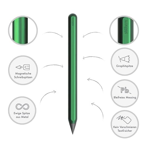 Lápiz AEON Pure de aluminio con punta magnética verde miniatura 2