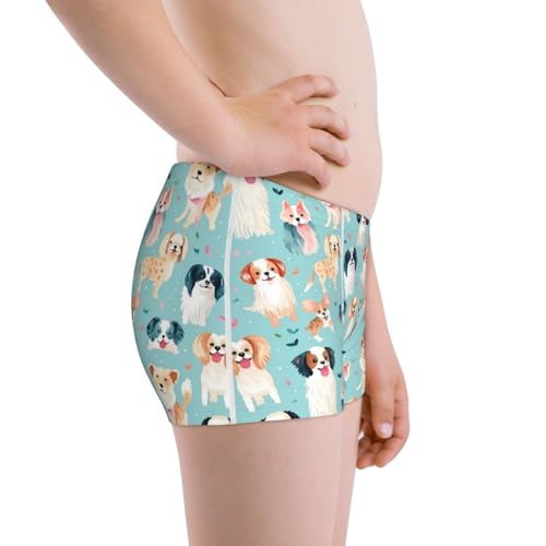 Boys' Cotton Boxer Brief Soft Underwear-Colorful Dog2