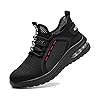 Rona Shoes Safety Shoes Safety Trainers Steel Toe Cap Trainers Work Shoes Lightweight Comfortable Slip On for Men Women Ladies Luna Black UK6 / EU39 #2