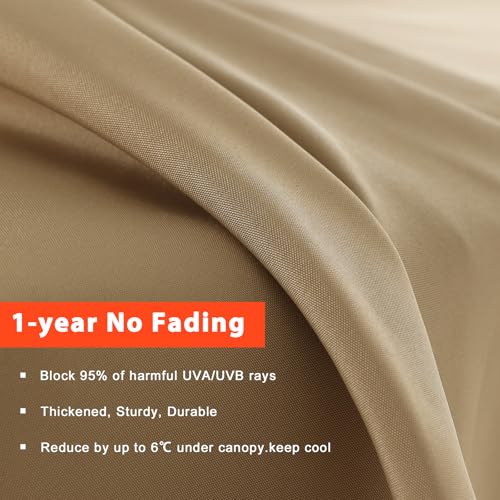 MASTERCANOPY Patio Umbrella 9 ft Replacement Canopy for 8 Ribs-White Canopy Only - Thumbnail 3