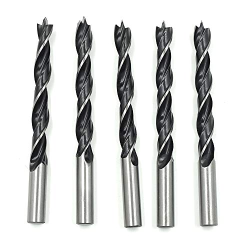 Tsnamay 10mm Wood Drill Bit 3 Point Woodworking Drill 5pcs