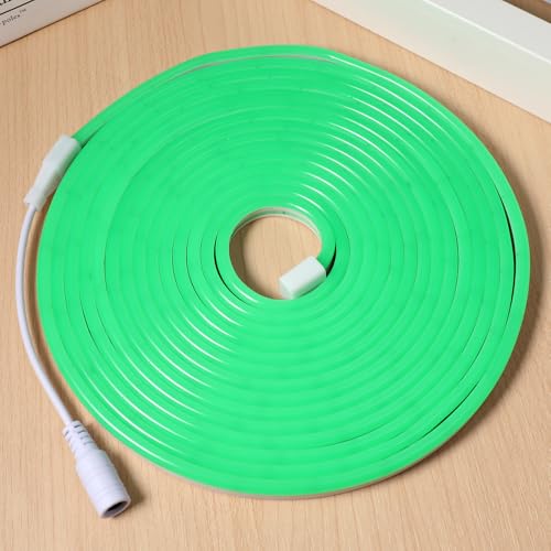 Tira LED flexible 5m con enchufe US color verde miniatura 4