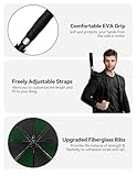 TECKNET Golf Umbrella Large 68 Inch, Windproof Strong Double Canopy Vented, Automatic Open with EVA Grip, Outdoor Sun, Rain, Wind Protection Stick Umbrellas, Black & Green - Image 3