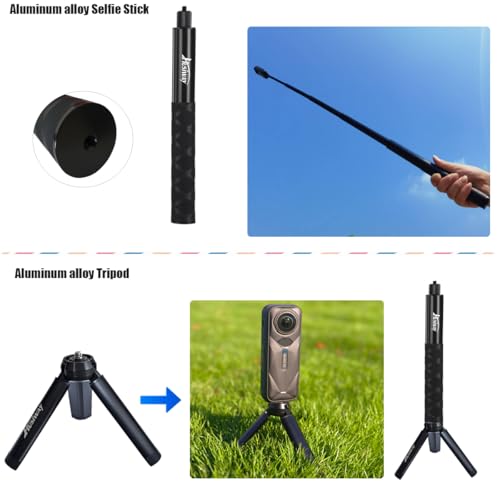 Image of Accessories Kit for Insta360 X5 / X4 Camera Mount Bundle with Magnetic Mount Carrying Case, Selfie Stick, Tripod, Chest Strap,Bike Clamp,Screen Protector Non-Slip Mounts for Insta 360 X5 / X4 60I