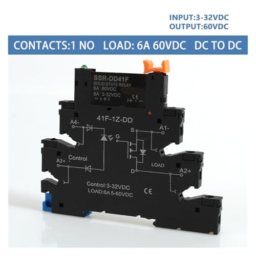 Module de Relais Statique d'interface AC 6A mince rail DIN XL