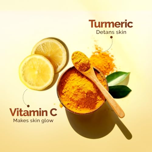 Image of Mamaearth Vitamin C Daily Glow Sunscreen with Vitamin C & Turmeric for Toxin free Sun Protection - 125g | SPF 50 & PA++++ | Vitamin C for Glow | Turmeric Detans | In-Vivo Tested | Natural Goodness | Quick Absorbing
