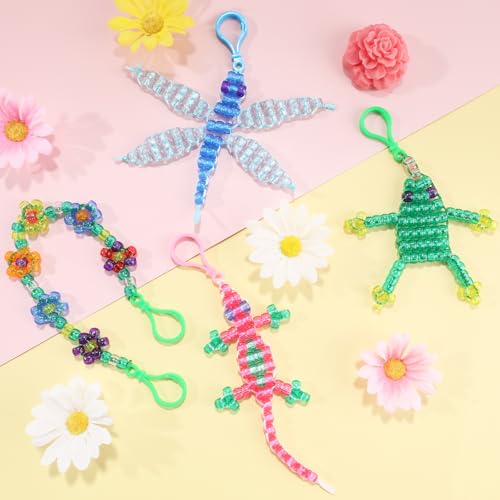 Image of 2600+pcs Pony Beads Kit Rainbow Glitter Plastic Beads Multicolor Pony Bead Bulk with Elastic String, Hair Bead for Braids DIY Crafts Jewelry Making Kit for Bracelets Necklaces
