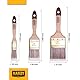 Hardy Working Tools 18 Stk. Flachpinsel-Set: 25 mm – 6 Stk. / 50 mm – 6 Stk. / 75 mm – 6 Stk. Serie 45, Synthetik Lasurpinsel, Flachpinsel mit Naturholzgriff, Lackierpinsel mit Stahlzwinge