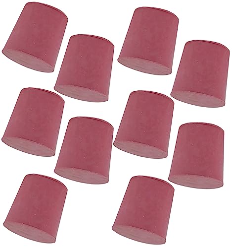 Almost Off Grid 10 Stück Vollgummi-Stopfen für Glas-Demijohns, Hausbrauen, Weinherstellung, Metherstellung, Bierherstellung, Apfelwein, Gärung