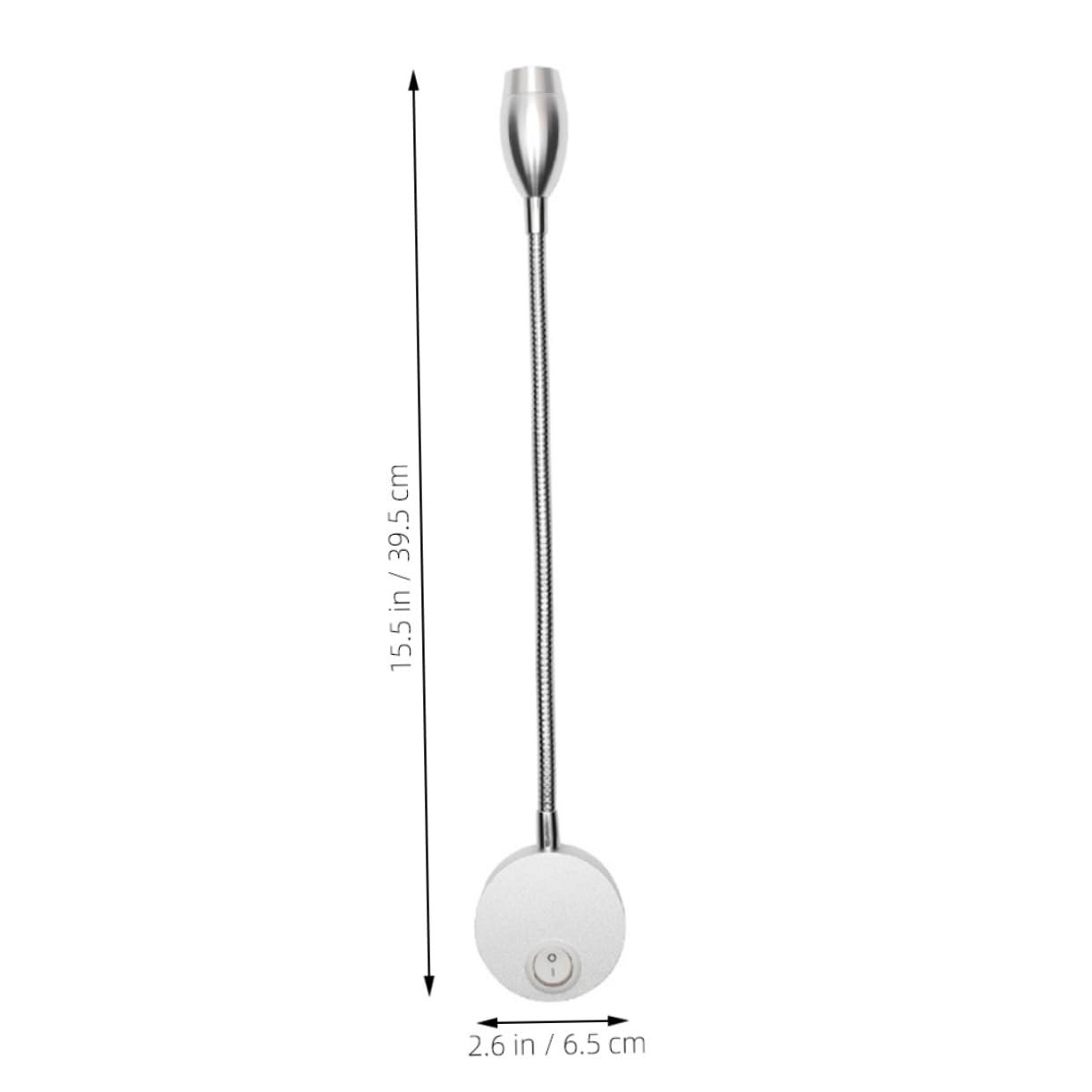 Angoily 3W LED Bedside Reading Light Flexible Wall Lamp with Brushed Silver Light Creative Design for Bedroom Comfortable Reading Home Wall Lamp