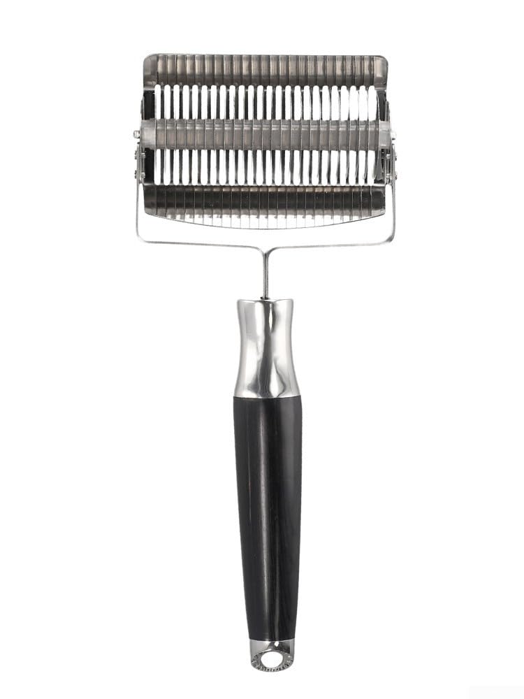 HogarTech Noodle Cutter - Stainless Steel Manual Noodle Cutter Roller With 13/19 Slicers For Dough Cutting Herbs And Garlic Slicing Versatile Kitchen Tool(B)