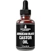 Jamaican Black Castor Oil (1fl Oz) by Hair Thickness Maximizer. Pure Unrefined Oils for Thickening Hair, Eyelashes…