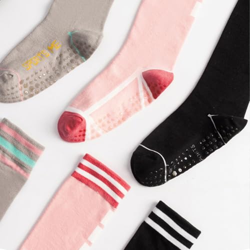 Image of Non Slip Yoga Socks Womens Pilates Grip Socks Barre Gym Athletic Socks for Women