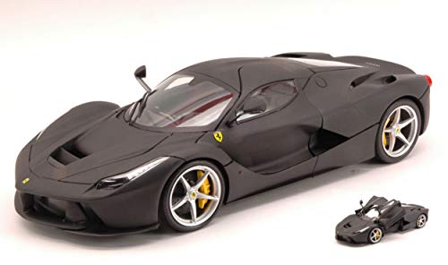 Ferrari Laferrari F70 Hybrid Matt Black 1/18 Diecast Car Model by Hot Wheels