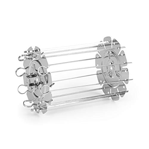 Preisvergleich Produktbild Klarstein AeroVital Cube Chef Heißluftfritteuse Spießrost Zubehör, Edelstahl
