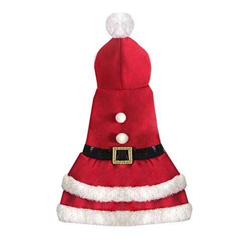 Hueyaus犬服 ペット服 コスプレ クリスマス サンタクロース コスチューム 着ぐるみ サンタ帽 ペットウエア ドッグウェア 二足歩行 仮装 変装 変身 かわいい 猫用 猫服 秋 冬 プレゼント ギフト 記念撮影 パーティー 新年 お祝い おしゃれ 人
