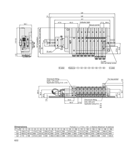 Électrovanne 5 voies SQ1231-5-L4 pour distributeurs pneumatiques SQ2000 SQ2131 - 4