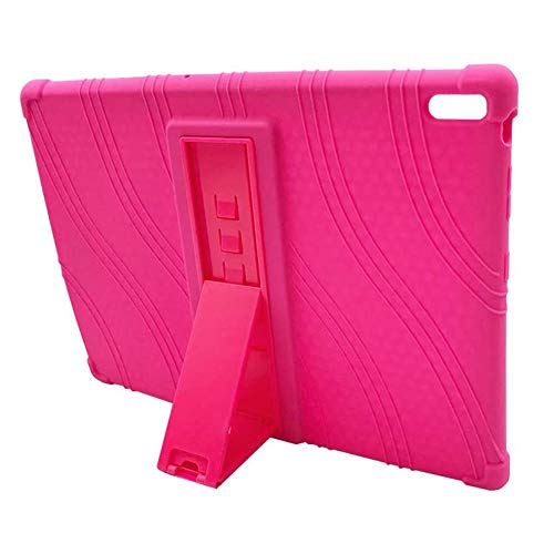 Generico Custodia Cover per Lenovo Tab E10 Tablet da Ultra Morbido Supporto Protettiva Antiurto Case 10.1 pollici rosa silicone
