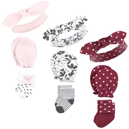 Image of Hudson Baby Unisex Baby Caps, Mittens and Socks Set, 0-6 Months
