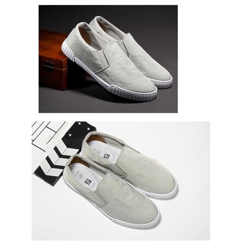 Mocasines de lona verdes para hombre, zapatos casuales y minimalistas talla 38 2/3 6