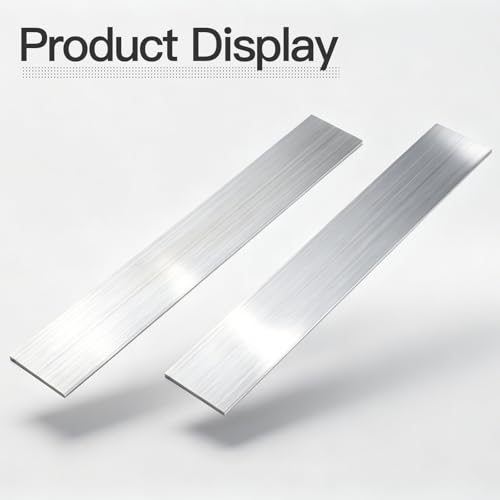 Image of 2PCS 1 /8 inch Thick x 2 inch Wide 12 inch Long 6061 Aluminum Flat Bar, T6511 Mill Stock Solid Square Aluminum Bar for Industrial, DIY and Fabrication