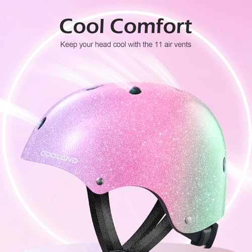Image of Odoland Kids Bike Helmet for Boy Girl Age 3-8 for Cycling, Scooter, Skating