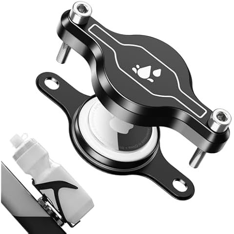 PerfiPro Airtag Bike Mount, Airtag Holder Hidden Apple AirTag Under Bicycle Bottle Cage, Bike GPS Tracker, Aluminum Alloy, Anti-Theft, Lightweight Cover