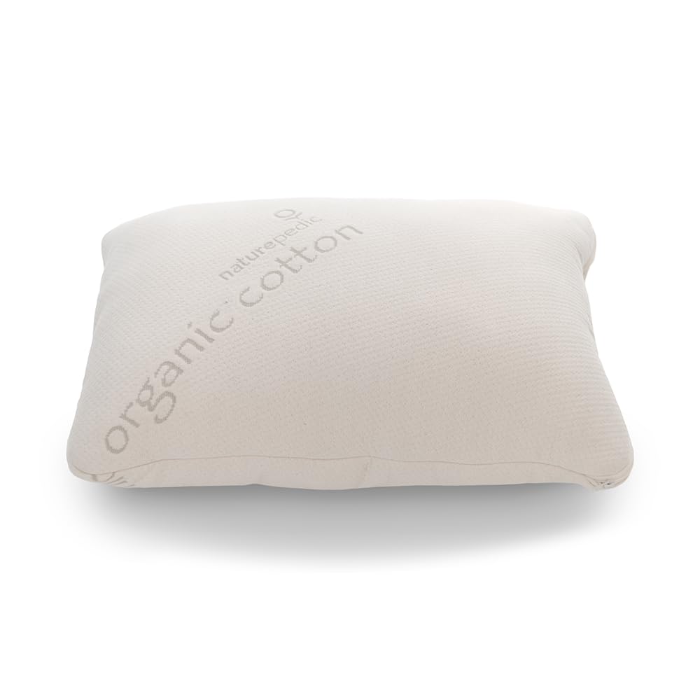 Naturepedic Organic Latex Pillow - Standard Bed Pillow with Soft Comfort -