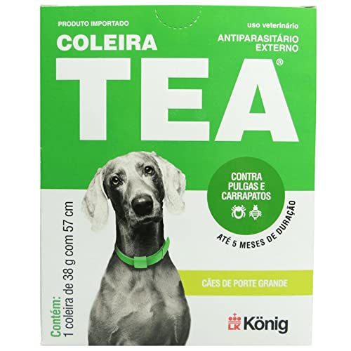 Kit Coleira Contra Pulgas e Carrapatos TEA 327 Cães Grandes König 38g c/ 57cm C/ 4 un