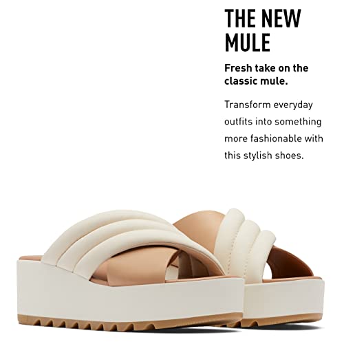 Sorel Women's Cameron Flatform Puff Mule - Chalk, Honest Beige - Size 11 #TOP1