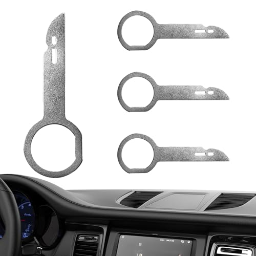 Kit de herramientas de extracción de radio de coche, llaves de extracción de radio de coche - Llave de liberación de desmontaje del host de DVD del reproductor estéreo de 4 piezas,Accesorios automotri
