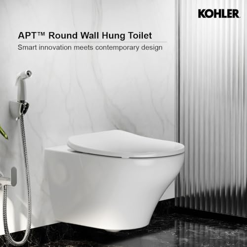 Image of Kohler Apt Wall-hung Round-front Toilet with Skirted Trapway