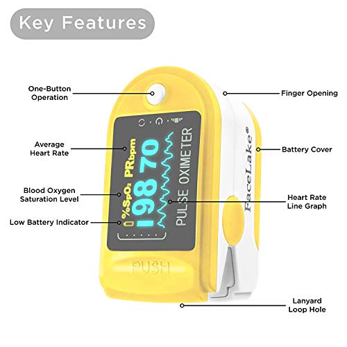 Facelake FL-350 Pulse Oximeter with Carrying Case - Thumbnail 2