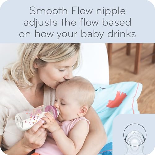 Image of NUK Smooth Flow Anti Colic Baby Bottle, 5 oz, Elephant
