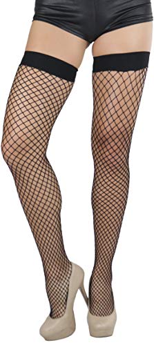 Image of ToBeInStyle Womens Versitile and Stylish Every-day Fishnet Thigh Highs