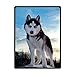 Produktbild YISUMEI Decke 150x200 cm Kuscheldecken Sanft Flanell Weich Fleecedecke Bettüberwurf weiße Schwarze heisere Husky Hunde