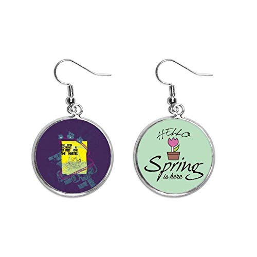 Pendientes de montaña rusa colgantes joyas de primavera parque