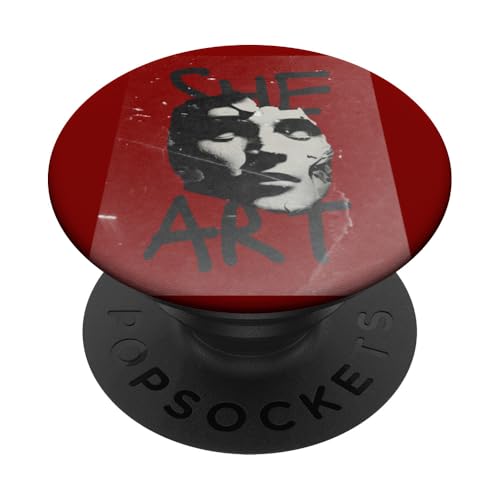 Ella es Stone Lady Face Pop Art Ella Su Resistencia PopSockets PopGrip Adhesivo