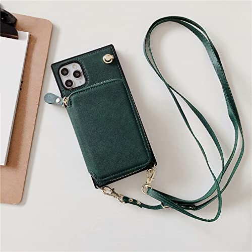 Coque porte-cartes iPhone 11 en cuir avec cordon pour garder les mains libres