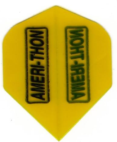 25 Sets #3156 AmeriThon Black Logo/Yellow Dart Flights