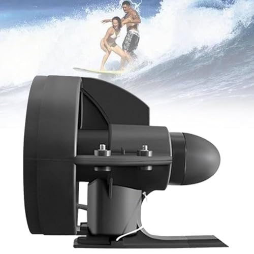 YMAOMAO 216W 288W Electric Motorized Fin, 12V Thrust Surfboard Underwater Thruster, Surf & Sup Fin Battery Electric Fin Stand up Paddle Board Motor for Kayak Fishing Boat Paddle Board 288W