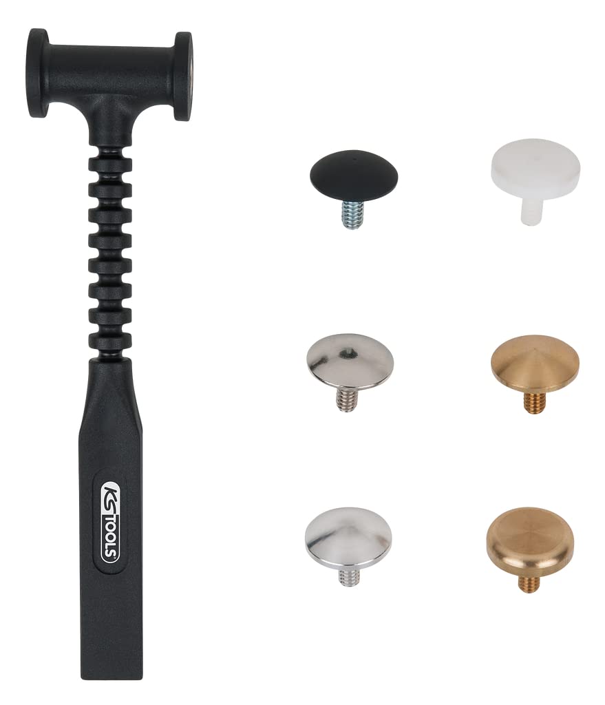 KS Tools 140.1245 Martello da carrozziere con teste intercambiabili, 7 pz