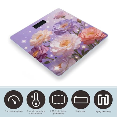 Báscula digital para baño con pantalla LCD y diseño antideslizante miniatura 3