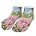 VstaDank Flowers Ankle Socks 5 Pairs Fashion Invisible Low Cut Sock for Adult Casual Short Sock Soft Cozy No Show Socks