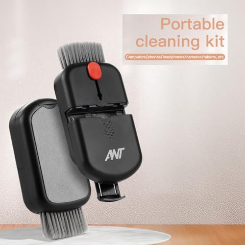 Image of Ant PC Shine 10 10-in-1 Laptop Screen Keyboard Cleaner Kit Electronics Cleaning kit Tool for MacBook, iPad, Brush Tool for Tablet, Computer, PC Monitor, TV, Camera Lens Carbon Black