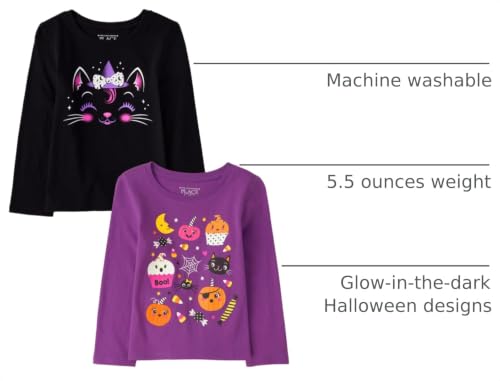 Image of The Children's Place Baby and Toddler All Holidays,Birthdays Long Sleeve Graphic T-Shirts,2 Pack