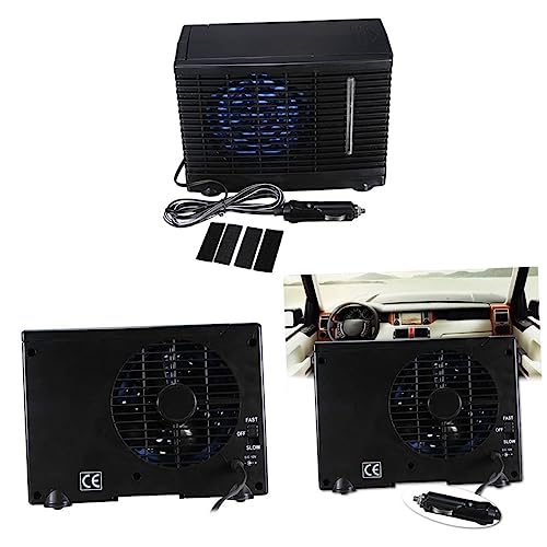 JECOMPRIS 12V Portable Air Conditioner for Car with Evaporative Cooling Fan and Cigarette Lighter Adapter Mini Air Cooler for Trucks and Boats